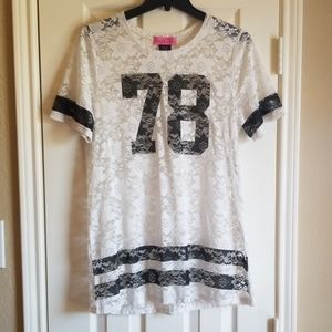 Sheer Lace Jersey Top